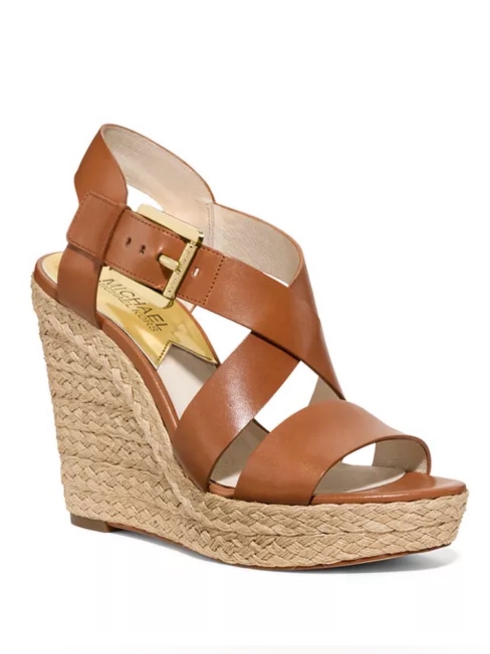 Michael Kors Giovanna Open Toe Platform Wedge Espadrille Sandals Size 9M